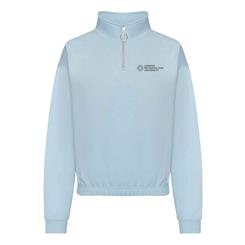 Ladies Cropped ¼ Zip Sweatshirt